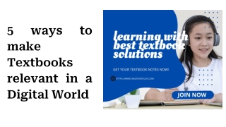5 ways to make Textbooks relevant in a Digital World