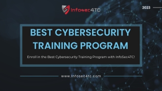 Enroll in the Best Cybersecurity Training Program with InfoSec4TC!
