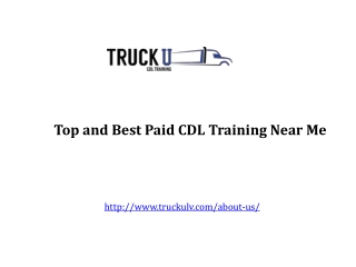 Best Paid CDL Training Near Me