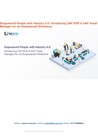 Empowered People with Industry 4.0: Introducing SAP EHS & SAP Asset Manager for