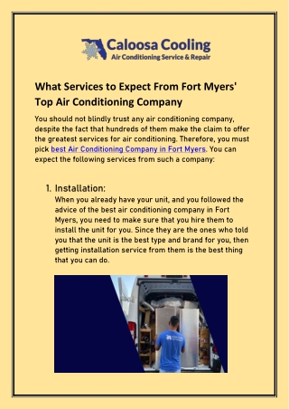 Fort Myers Cooling Solutions The Premier Air Conditioning Company in Fort Myers