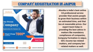 Company Registration in Bangalore