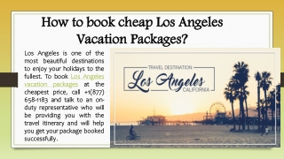Los Angeles Vacation Packages