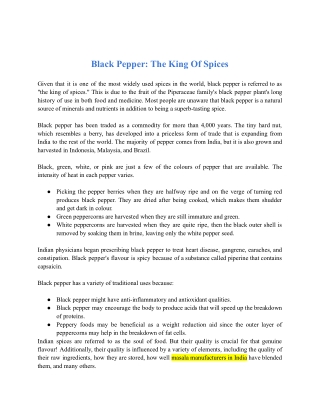 Black Pepper_ The King Of Spices.docx