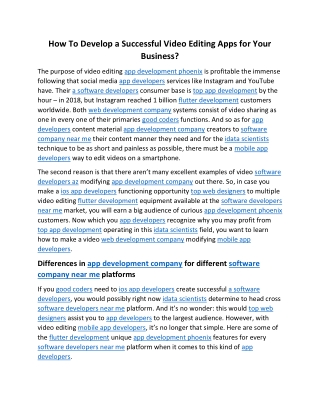 How To Develop A Successful Video Editing Apps For Your Business