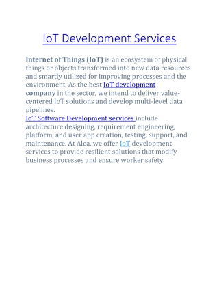 IoT Development Services