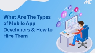 What Are The Types of Mobile App Developers