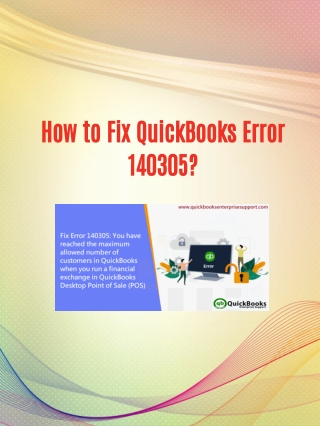 Troubleshoot QuickBooks POS Error 140305