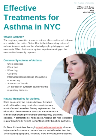 Effective Treatments for Asthma in NYC