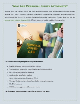 Who Are Personal Injury Attorneys