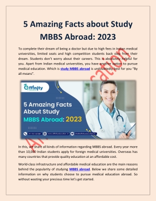 5 Amazing Facts about Study MBBS Abroad: 2023