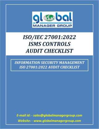 ISO 27001:2022 ISMS Audit Checklist