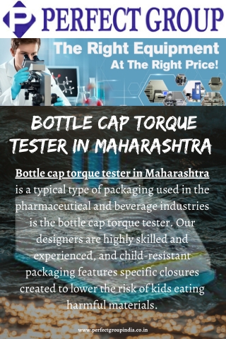 Bottle cap torque tester in Maharashtra | Perfectgroupindia