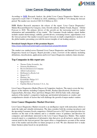 Liver Cancer Diagnostics Market