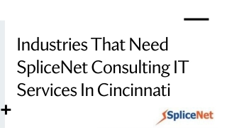 Industries That Need SpliceNet Consulting IT Services In Cincinnati_