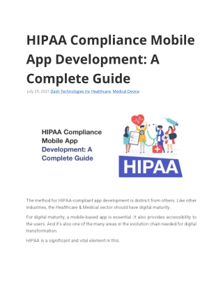 HIPAA Compliance Mobile App Development: A Complete Guide