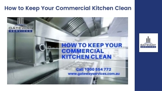 How to Keep Your Commercial Kitchen Clean