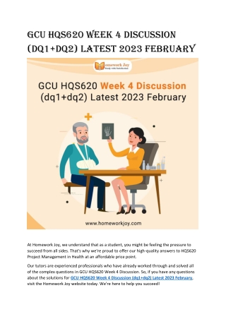 GCU HQS620 Week 4 Discussion (dq1 dq2) Latest 2023 February