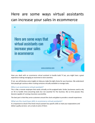 Ecommerce Virtual Assistants How They Can Help You Sell More