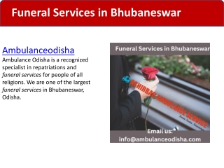 Funeral Services in Bhubaneswar