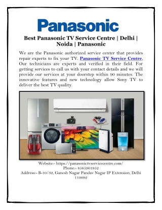 Best Panasonic TV Service Centre