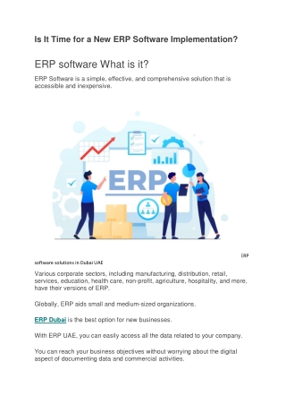 Is It Time for a New ERP Software Implementation
