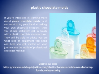 plastic chocolate molds