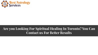 Spiritual Healing In Toronto