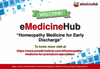 Homeopathy Medicine for Early Discharge