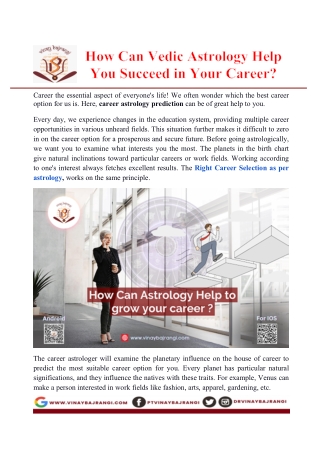 How Can Vedic Astrology Help You Succeed in Your Career?