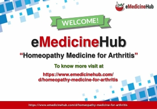 Homeopathy Medicine for Arthritis