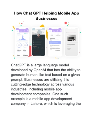 How Chat GPT Helping Mobile App Businesses