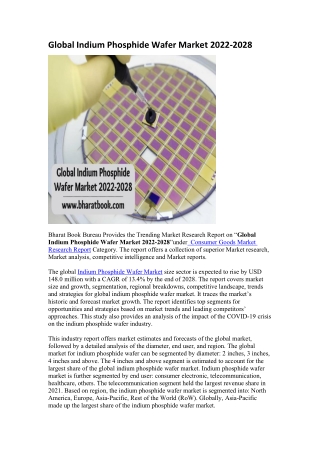 Global Indium Phosphide Wafer Market 2022-2028