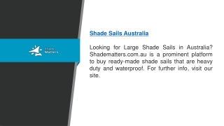 Shade Sails Australia  Shadematters.com.au