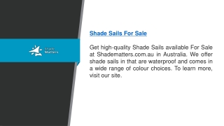 Shade Sails for Sale  Shadematters.com.au