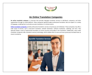 An Online Translation Companies