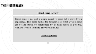 Ghost Song Review  Theouterhaven.net