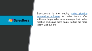 Sales Pipeline Automation Software  Salesboss.ai