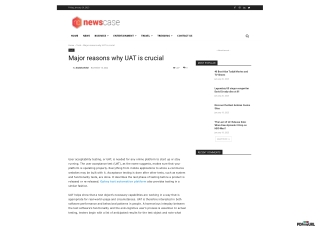 Major reasons why UAT is crucial