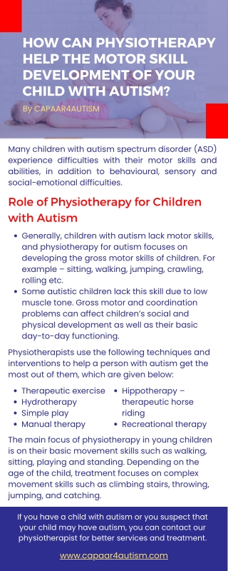 Role of Physiotherapy for Children with Autism | Best Autism Centre in Bangalore