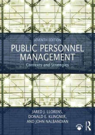 full download (pdf) Public Personnel Management: Contexts and Strategies