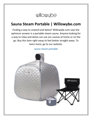 Sauna Steam Portable  Willowybe.com