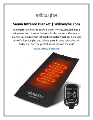 Sauna Infrared Blanket  Willowybe.com