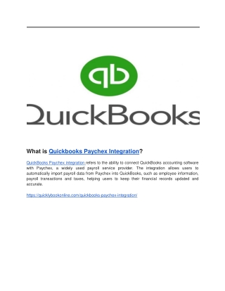 What is Quickbooks Paychex Integration