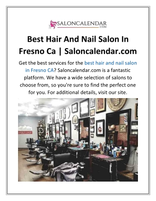 Best Hair And Nail Salon In Fresno Ca