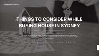 Things to Consider While Buying House in Sydney