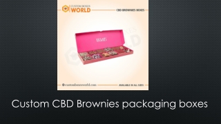 Custom CBD brownies packaging boxes