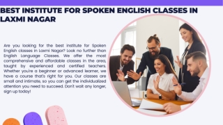 Best Institute for Spoken English Classes in Laxmi Nagar