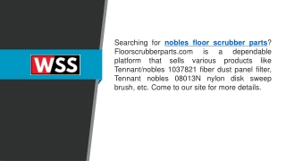 Nobles Floor Scrubber Parts  Floorscrubberparts.com