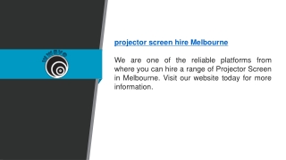 Projector Screen Hire Melbourne  Wwave.com.au